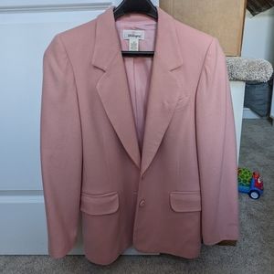 Vintage wool 80s pink blazer - 8 petite
